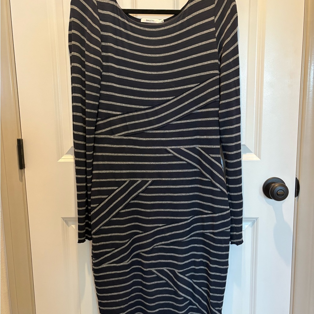 Anthropologie Bailey 44 Striped Long Sleeve Dress, Bandage Bodycon